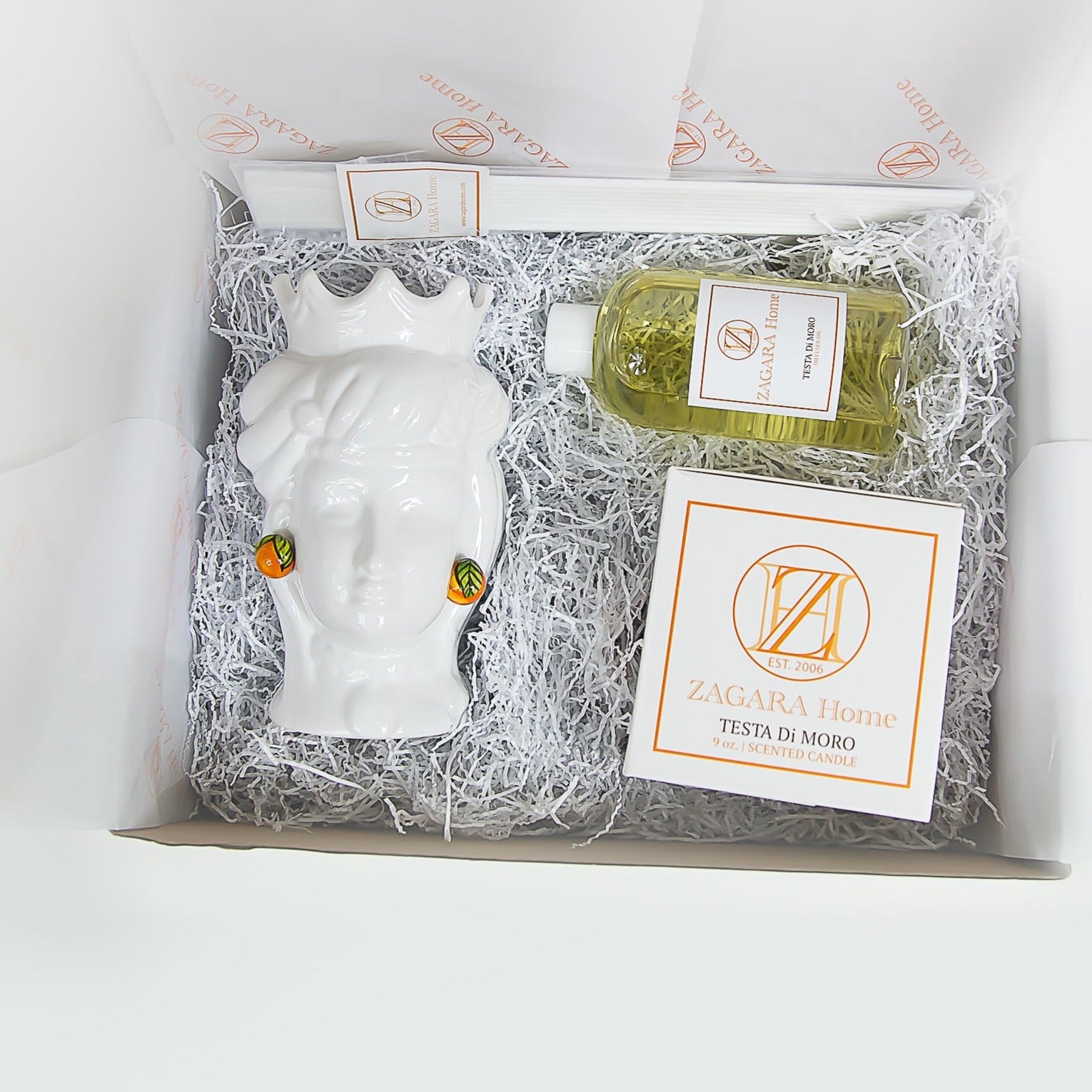 TESTA DI MORO CANDLE AND CICORIA DIFFUSER SET