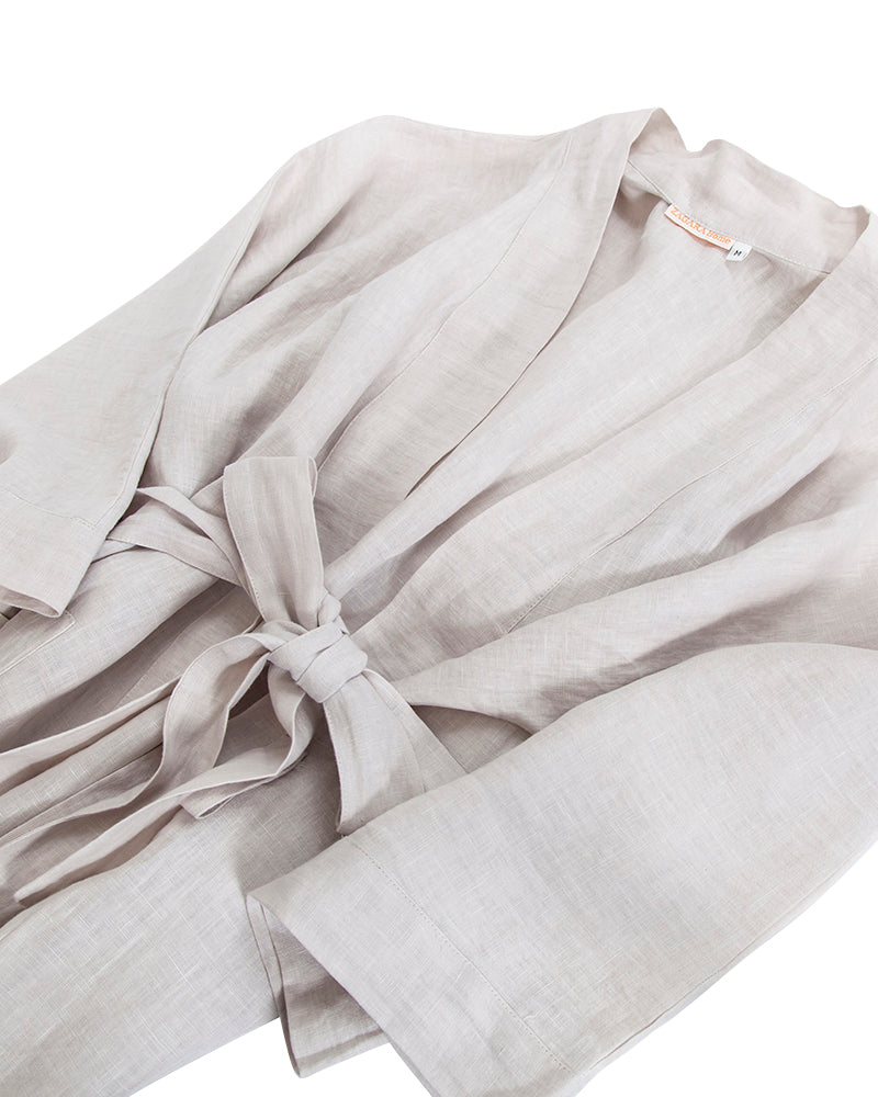 Ortigia Linen Robe 100% Linen Kimono, Made in Italy Zagara Home Ortigia Linen Robe 100% Linen Kimono, Made in Italy Zagara Home