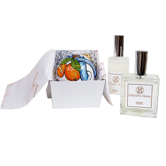 AGRUMI CHRISTMAS ORNAMENT PAIRED WITH   ROOM &amp; LINEN SPRAY