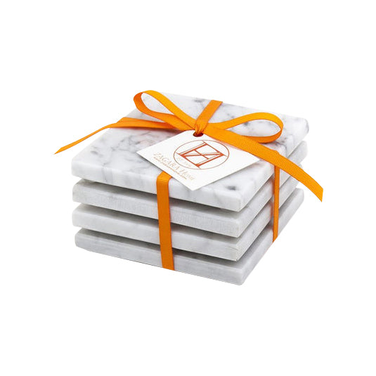 CARRARA MARBLE COASTERS