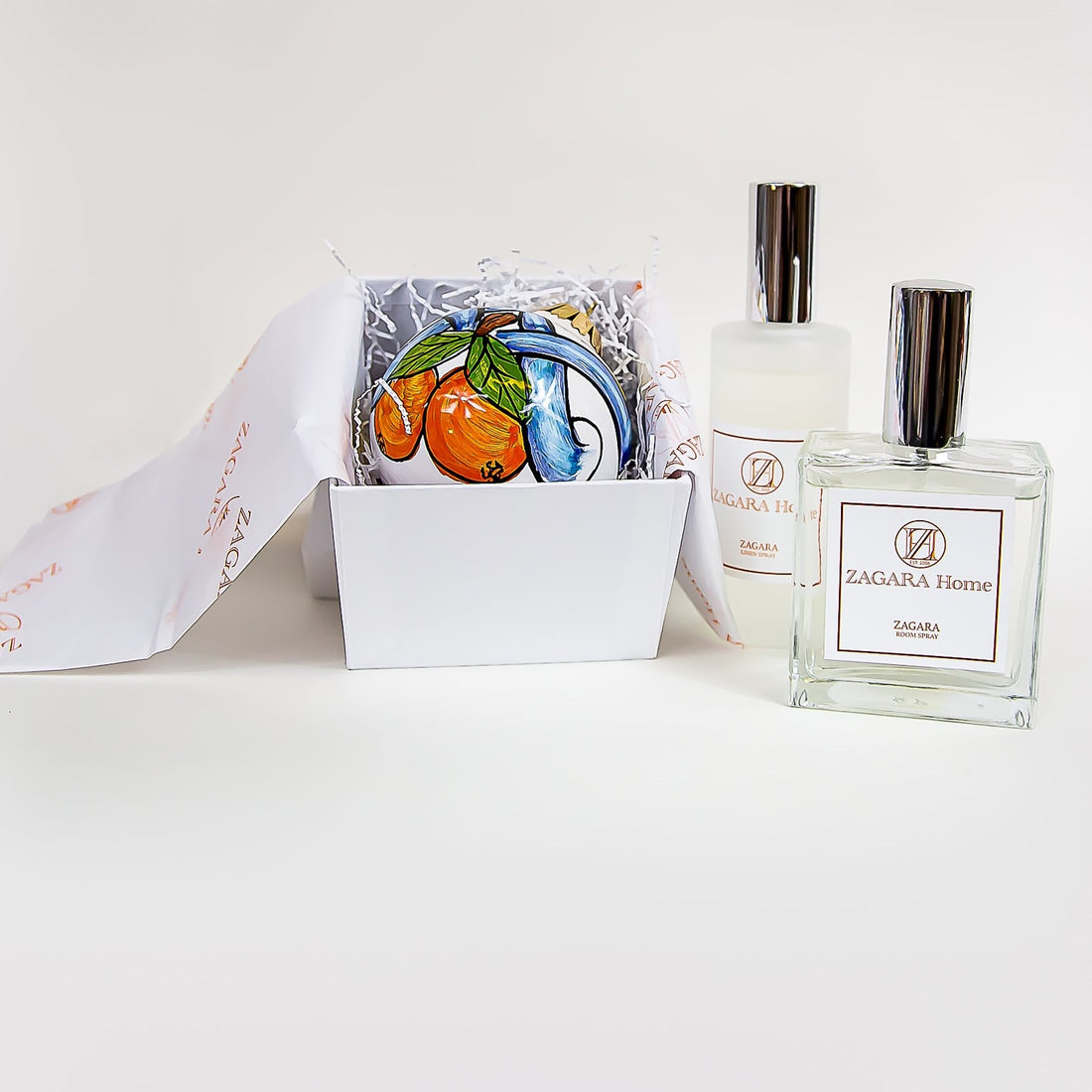 AGRUMI CHRISTMAS ORNAMENT PAIRED WITH   ROOM & LINEN SPRAY