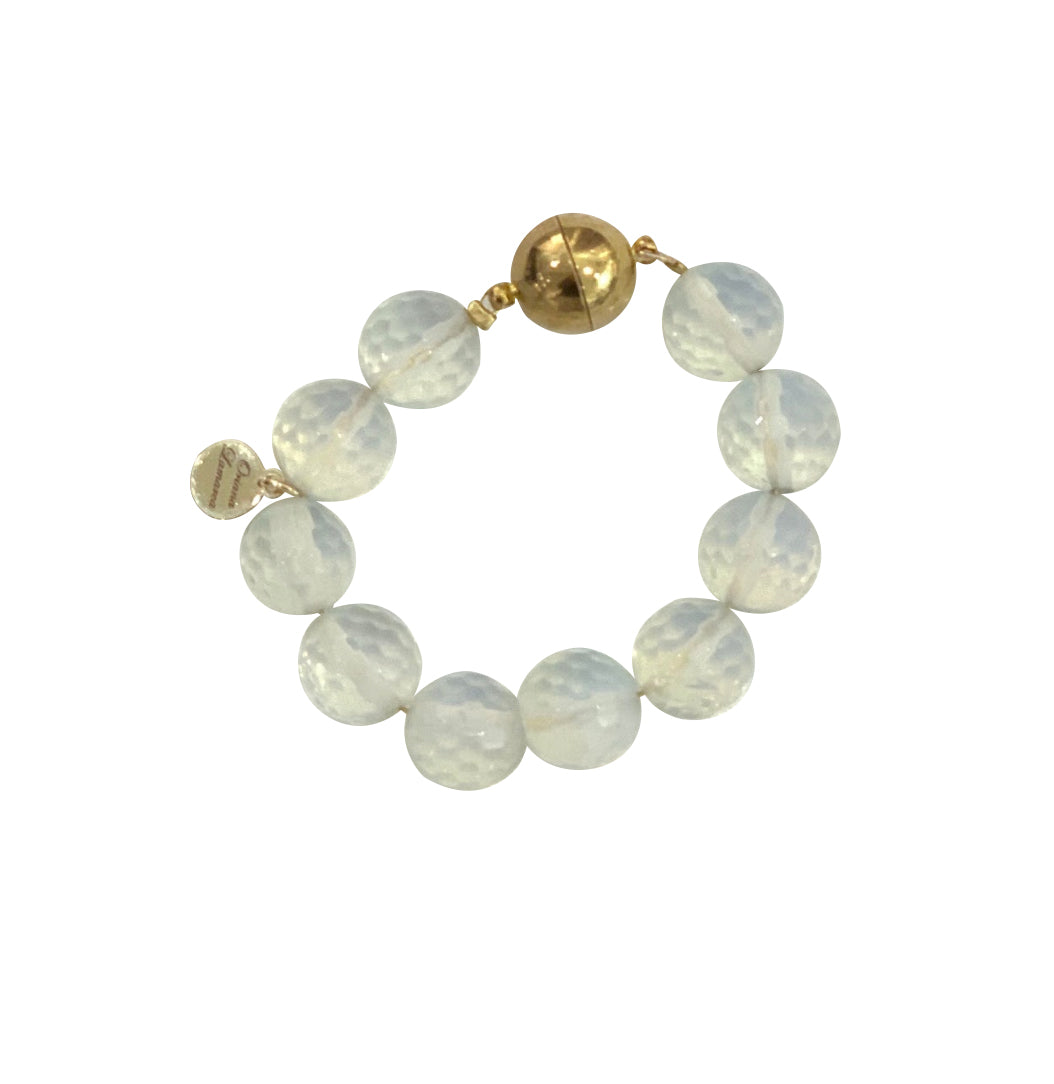 OPALITE NAPKIN RING AND GLASS MARKERS (set of 4)