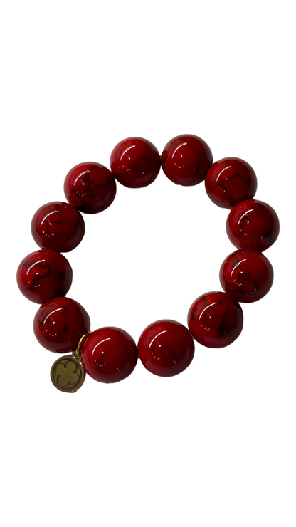 Marsala Jade semiprecious stone napkin ring  (set of 4)