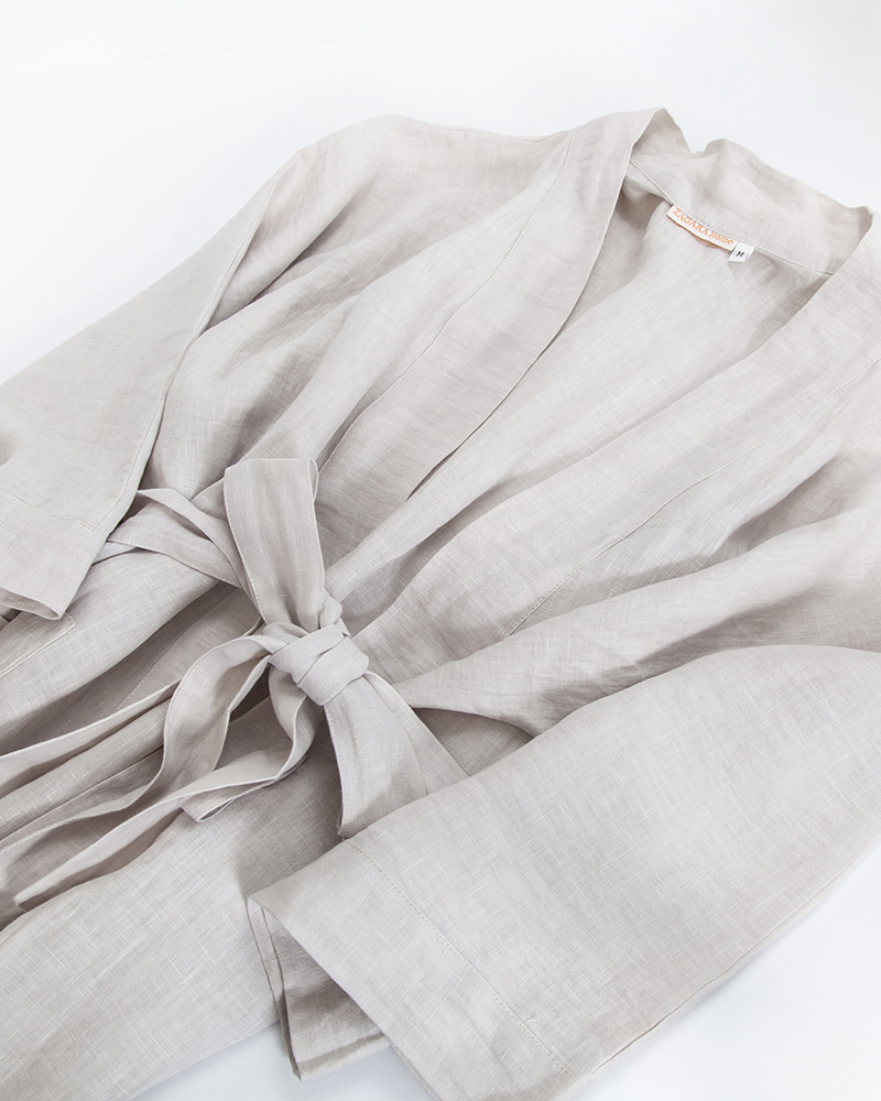 ORTIGIA LINEN ROBE