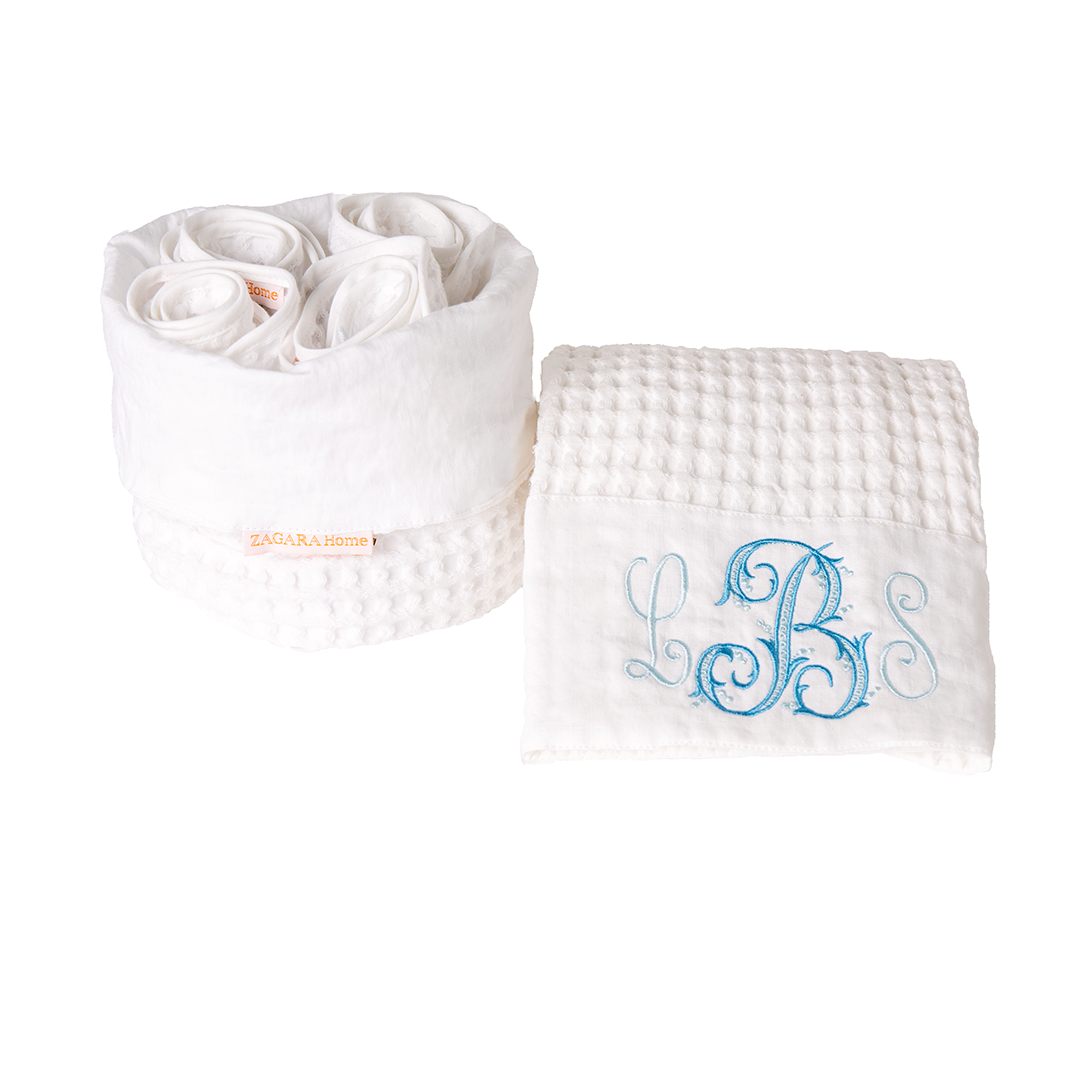 ORTIGIA FINGERTIP TOWEL &amp; BASKET SET